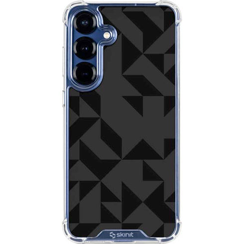 Black Geometric Galaxy S25 Clear Case